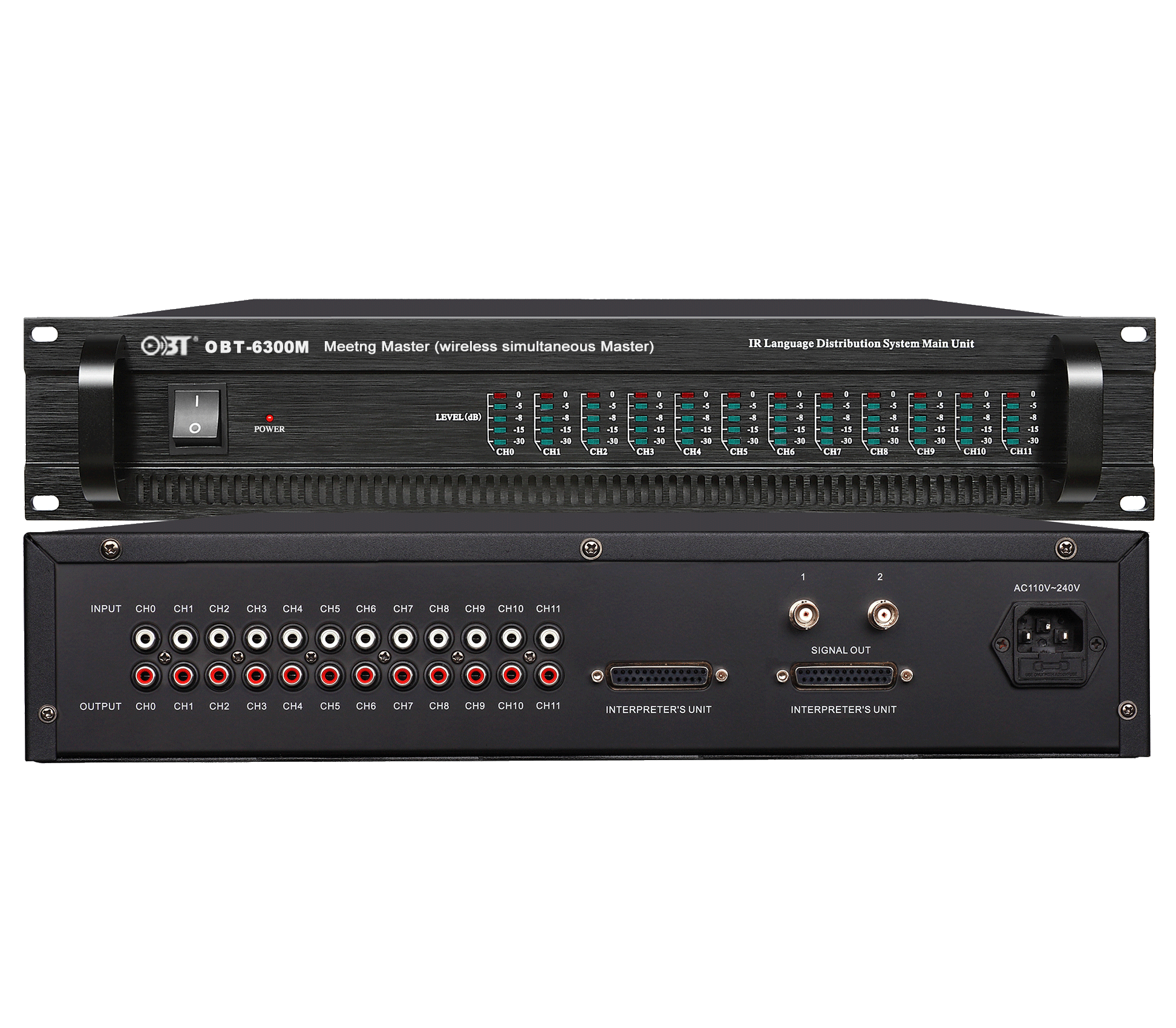 會議系統無線同傳發射主機 OBT-6300M